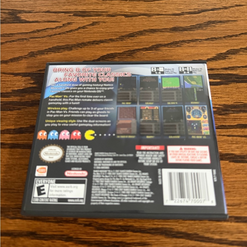 Namco Museum DS (Nintendo DS, 2007), Case & Manual ONLY, NO GAME - Picture 2 of 3